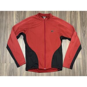 Pearl iZUMi Red Black Full Zip Cycling Jacket with Pockets - Men's Size M